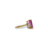 vintage ring roze steen rechthoekig goud