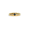 vintage gypsy ring saffier diamant goud