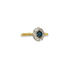 vintage ring 14 karaat goud saffier en diamant 14k