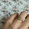 vintage ring bloem in 3d goud