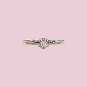 vintage ring diamant witgoud