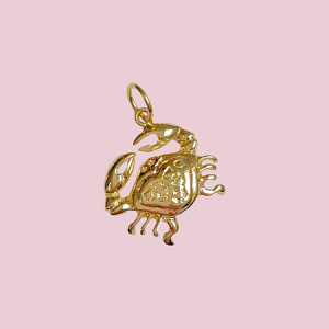 gouden kreeft hanger vintage