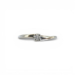 diamant solitair ring van 9k witgoud