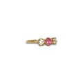 gouden trilogie ring roze saffier vintage