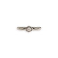 vintage ring diamant witgoud 9k