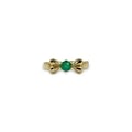 vintage ring smaragd strikje 9 karaat goud