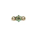 vintage ring smaragd cluster bloem goud