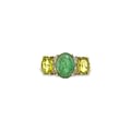 gouden trilogie ring smaragd peridoot diamant