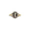 vintage ring mystic topaz diamant cluster