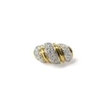 vintage ring diamant pave croissant band