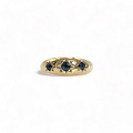 vintage gypsy ring saffier starburst