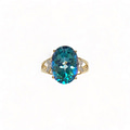 vintage ring blauwe topaas mystic topaz