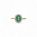 vintage entourage ring smaragd en diamant