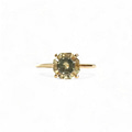 ring epidoot octagon groene steen goud