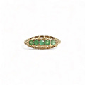 vintage boot ring smaragd