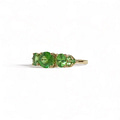 vintage ring granaat groen goud