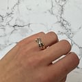 vintage infinity ring twee kleur goud