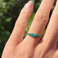 vintage ring 14 karaat goud met groen blauwe edelsteen