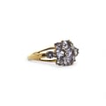 vintage ring tanzaniet cluster en diamant 9k goud