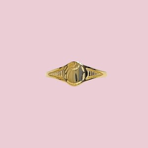 gouden pink zegel ring pinky signet dames