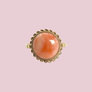 vintage koraal ring goud