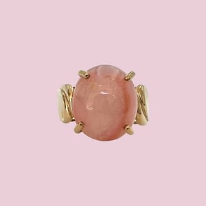 vintage rhodochrosiet ring roze