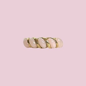 vintage ring rozenkwarts goud