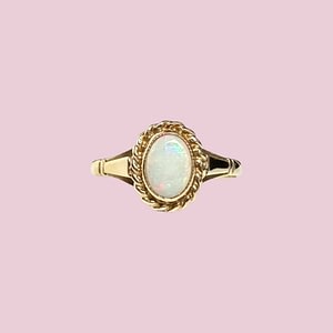 vintage opaal ring goud