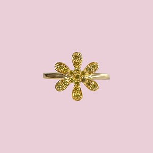 vintage ring bloem diamant