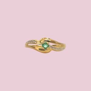 vintage ring smaragd 18k