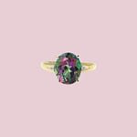 gouden ring met mystic topaz topaas vintage ringen