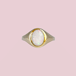 vintage signet ring met opaal zegelring dames