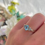 vintage topaas ring 9k goud