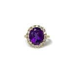 amethist ring cluster 10 karaat goud entourage