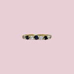 saffier eternity ring goud zirkonia vintage