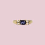 vintage gouden ring met ioliet
