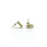 peridoot oorbellen diamant 10 k goud