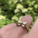 ring met strik goud