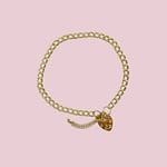 gouden armband hart slotje