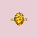 vintage citrien ring goud karaat
