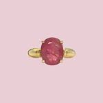 vintage robijn ring 9k goud