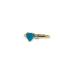 gouden ring turkoois hart steen