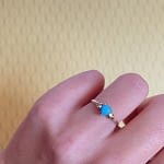 turkoois ring 9 karaat goud met hart