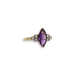 amethist ring witte topaas markies cut