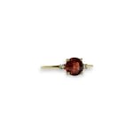 vintage granaat en diamant ring 9k goud