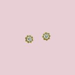 diamant oorknopjes goud