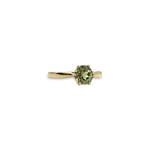 solitair ring groene toermalijn 9 karaat