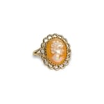 vintage ring cameo portret camee