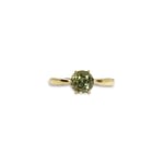 vintage ring groene toermalijn 9k goud