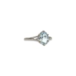 vintage 18k ring aquamarijn witgoud